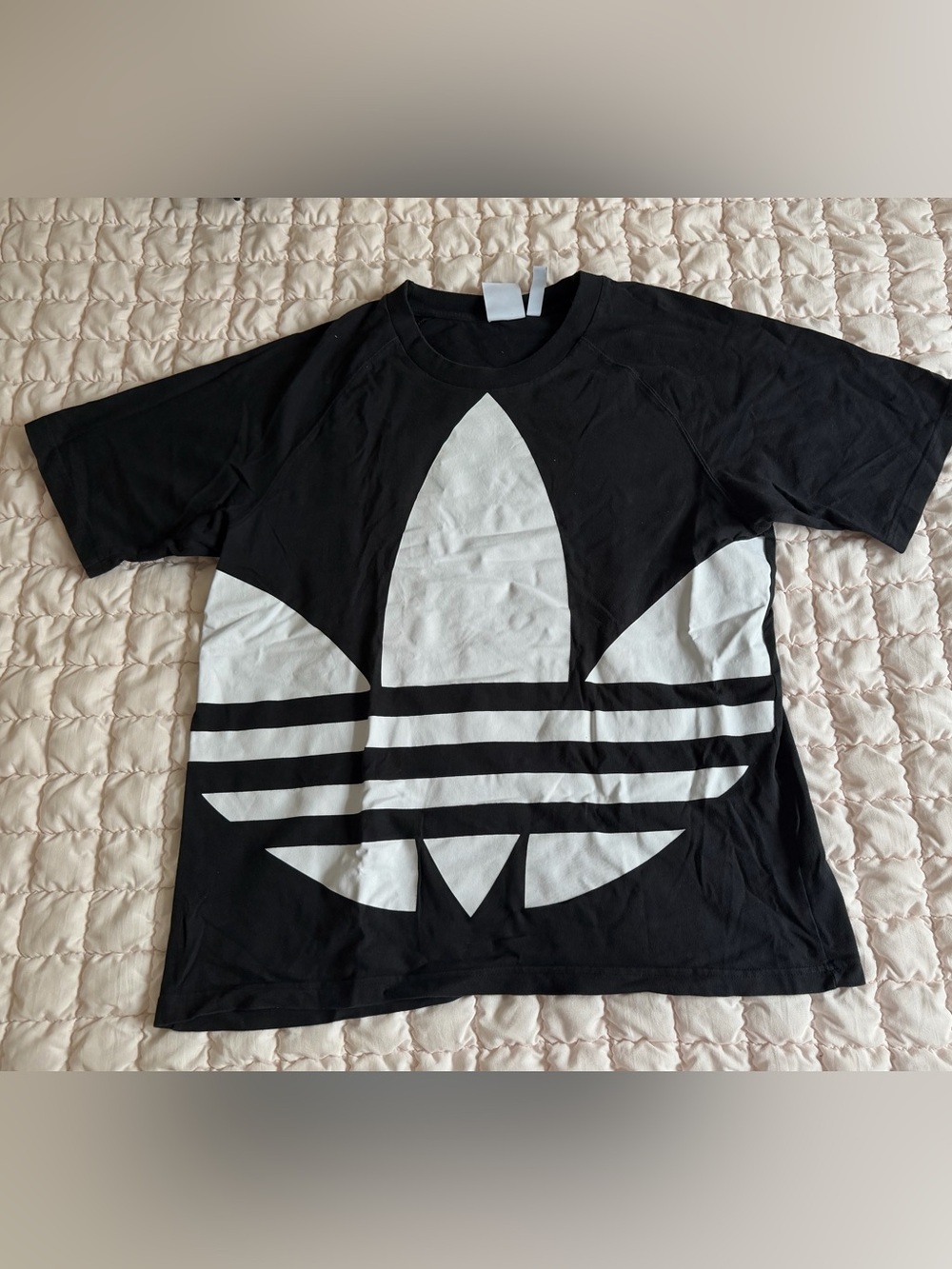 Adidas Women’s Black & White Trefoil Graphic Tee